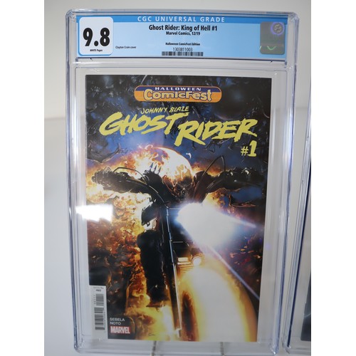 103 - Ghost Rider 1 Marvel Comic Scorpion Comics Virgin Edition CGC 9.8 with COA + Ghost Rider King of Hel... 