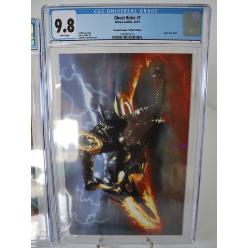 103 - Ghost Rider 1 Marvel Comic Scorpion Comics Virgin Edition CGC 9.8 with COA + Ghost Rider King of Hel... 