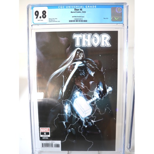 104 - Thor 6 Marvel Comic Dell'Otto Variant cover CGC 9.8 + Avengers Assemble 10 Variant Edition CGC 9.2