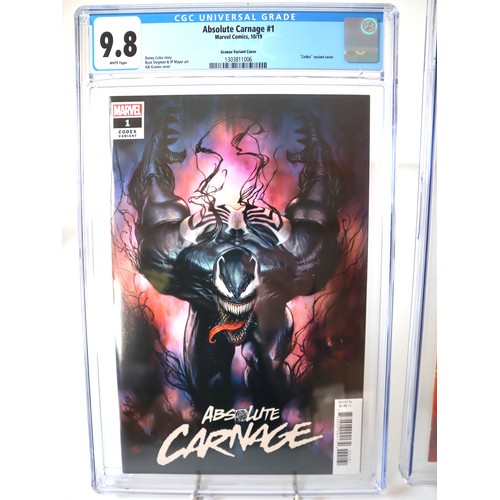 106 - Web of Venom Cult of Carnage 1 Variant Edition Marvel Comics CHC 9.8 + Absolute Carnage 1 Granov Var... 