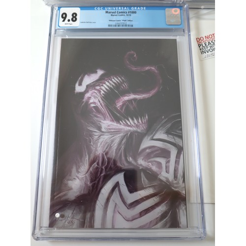 108 - Five CGC Graded Venom Marvel Comics - Venom 1 Sony Pictures Edition CGC 8.5, Venom 150 Dell'Otto Var... 