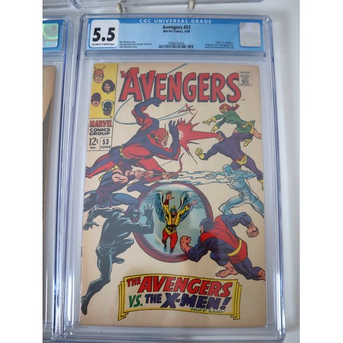 109 - 1968 Graded Marvel Comics - Avengers 53 June 1968 CGC 5.5 (2) , Captain America 104 August 1968 CGC ... 