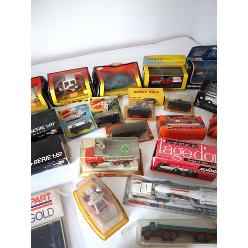 156 - A group of 1970-90's boxed model cars metal & plastic including Corgi, Dinky, Norev, Praline + other... 