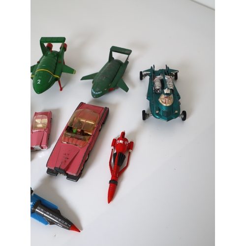 161 - Loose Corgi & Dinky  Thunderbirds, Chitty Chitty Bang Bang, Batman & Joe 90 vehicles