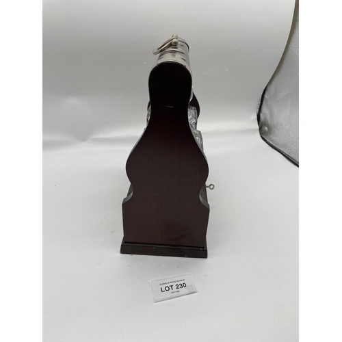 230 - Two Decanter Tantalus with key