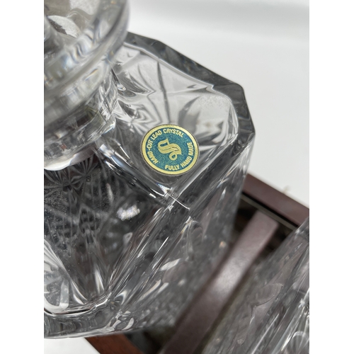 230 - Two Decanter Tantalus with key