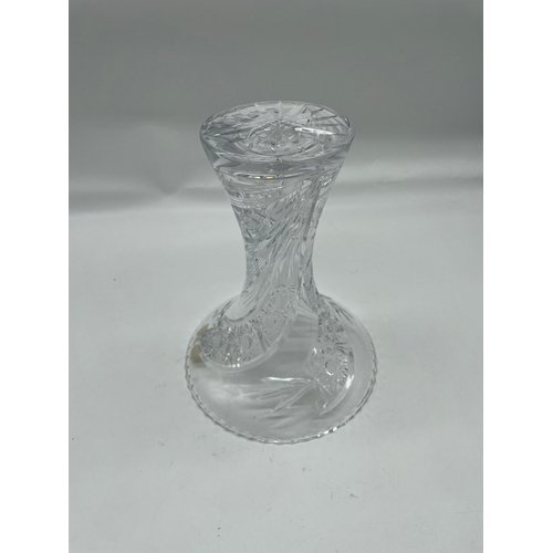 233 - Sklo Bohemia Hand cut crystal vase.