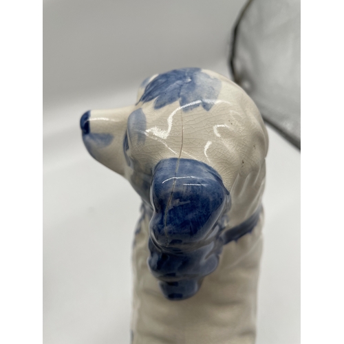 240 - A pair of Hand painted Staffs England Dogs