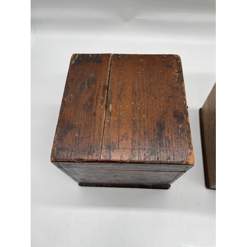 252 - Two Vintage wooden collectable boxes.