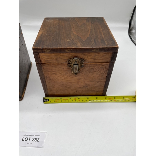 252 - Two Vintage wooden collectable boxes.