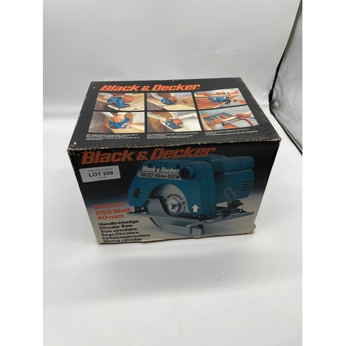 259 - Black and Decker DN227 40mm 550W circular saw