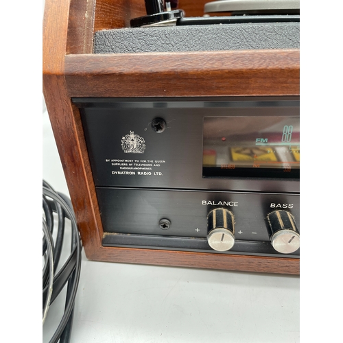 262 - Dynatron Ether stereo/Record player and speakers with wires/accessories