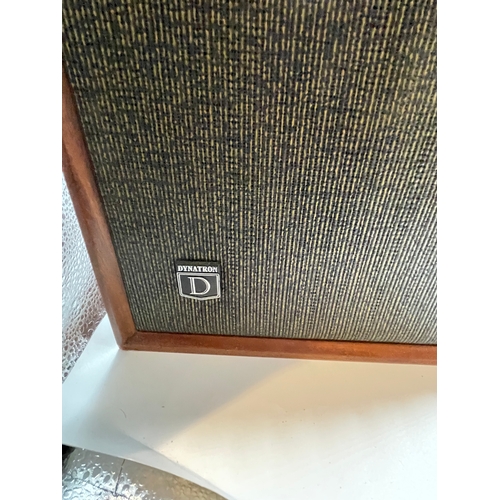 262 - Dynatron Ether stereo/Record player and speakers with wires/accessories