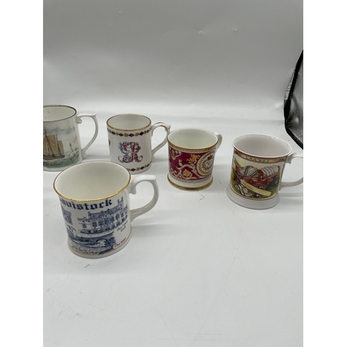 266 - Seven miscellaneous collectable mugs.