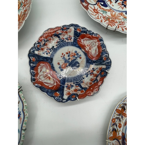 271 - A group of ceramic plates including antique Japanese Imari plates