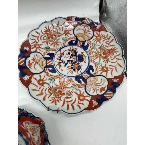 271 - A group of ceramic plates including antique Japanese Imari plates