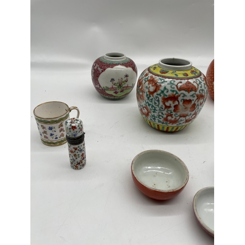 289 - A miscellaneous lot of Ceramics including oriental inspired  jars