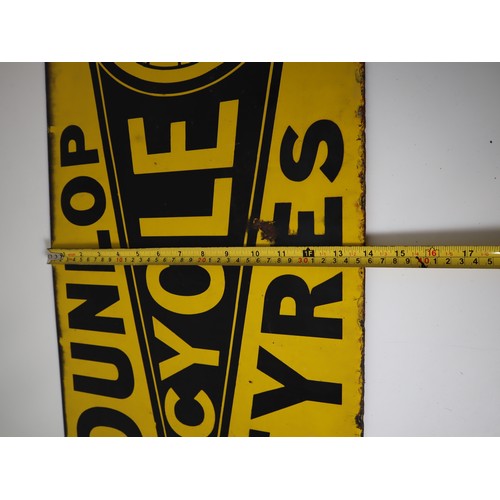 149 - 1920-30's Vintage Dunlop Cycle Tyres enamel advertising sign, Double sided & manufactured by Griffit... 
