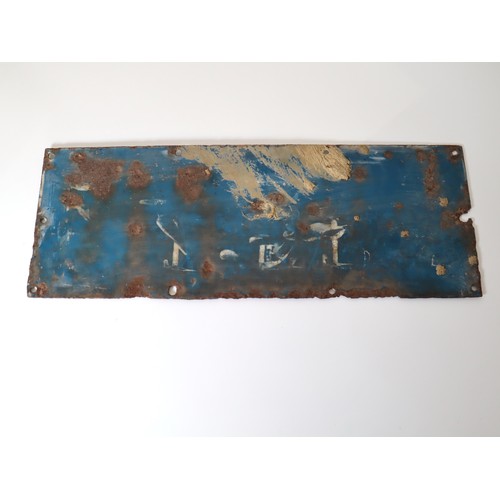 148 - Vintage Enamel Road Sign E-8440 Possibly American