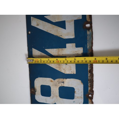 148 - Vintage Enamel Road Sign E-8440 Possibly American