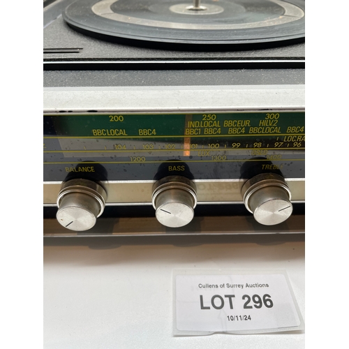 296 - Phillips Stereo record player and speakers