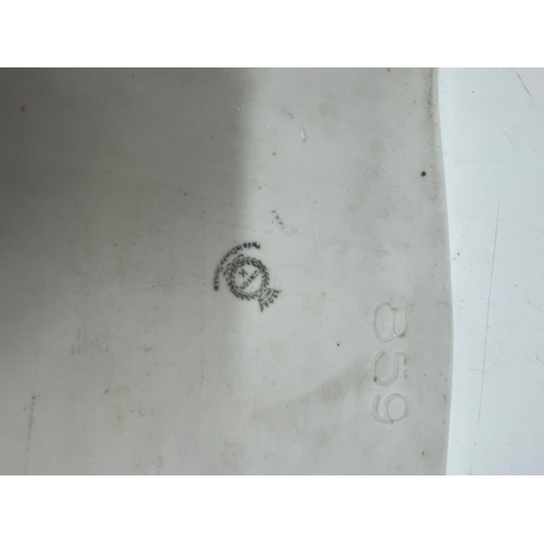 298 - Two commemorative ceramic plates, tray and glass fruit ball