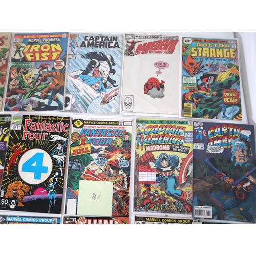 128 - Marvel Comics - Group of comics from 1960-1990's including Fantastic Four, Captain Marvel, Captain A... 