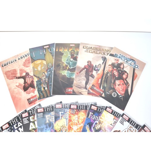 131 - Marvel Comics - Group of comics including The Initiative, Ends of the Earth & Marvel Cinematic Guide... 
