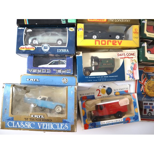 153 - A group of boxed metal and plastic model cars / commercial vehicles 1980-90's including Matchbox, No... 