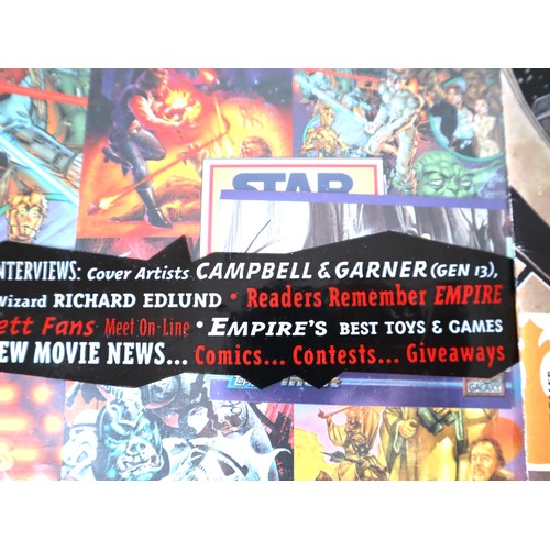162 - Collection of Star Wars Weekly Magazines some complete with Topps Trading Cards , Comics, Poster , S... 