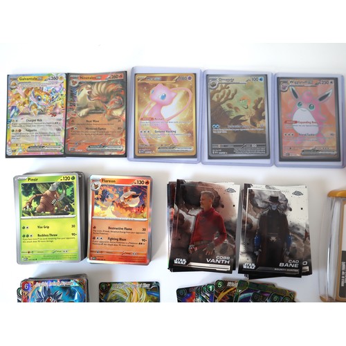 172 - A collection of Pokemon , Dragon Ball Z, Topps Chrome Star Wars + other trading cards includes 151 a... 