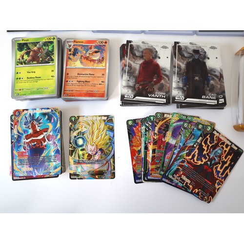 172 - A collection of Pokemon , Dragon Ball Z, Topps Chrome Star Wars + other trading cards includes 151 a... 