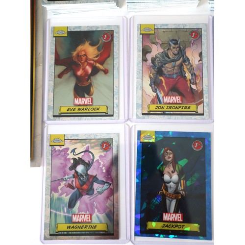 173 - Topps Chrome Marvel TCG : Various cards from series including numbered parallel cards 19/39 Moon Kni... 
