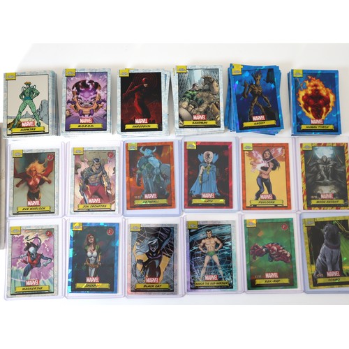 173 - Topps Chrome Marvel TCG : Various cards from series including numbered parallel cards 19/39 Moon Kni... 