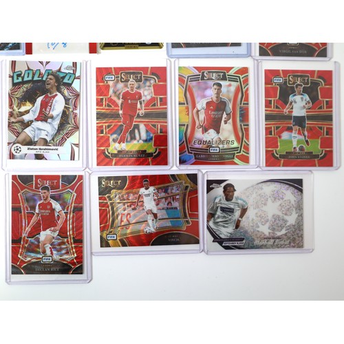 175 - Panini Select & Topps Chrome Football Sport Cards including autographed Hristo Stoichkov FC Barcelon... 