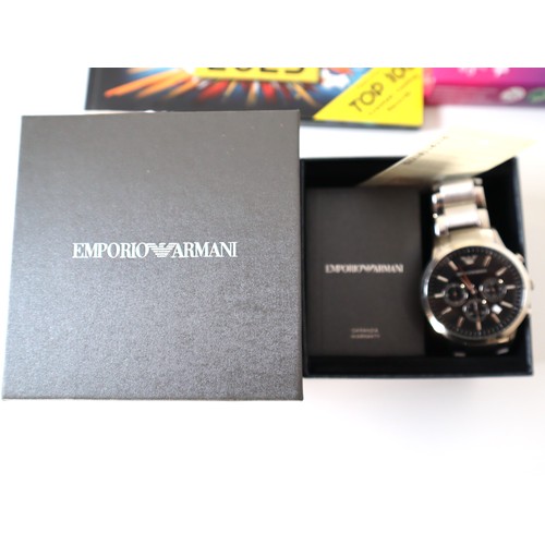 176 - Tamagotchi new in box, Guinness Book of records Gamers Edition + Boxed Armani Watch with papers