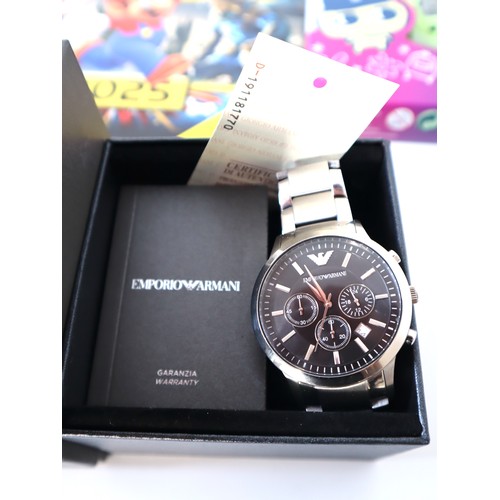 176 - Tamagotchi new in box, Guinness Book of records Gamers Edition + Boxed Armani Watch with papers