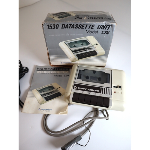 48 - Commodore 1530 Datassette Unit Model C2N in box with instructions & cable + Atari Joy Stick Controll... 