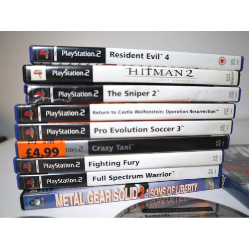 55 - A group of Playstation 2, PSP + other games some loose, includes Playstation, xbox controller & gun