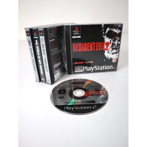 58 - 4 x Playstation one games including Resident Evil 2, Alien Trilogy, The World is not enough, Die Har... 