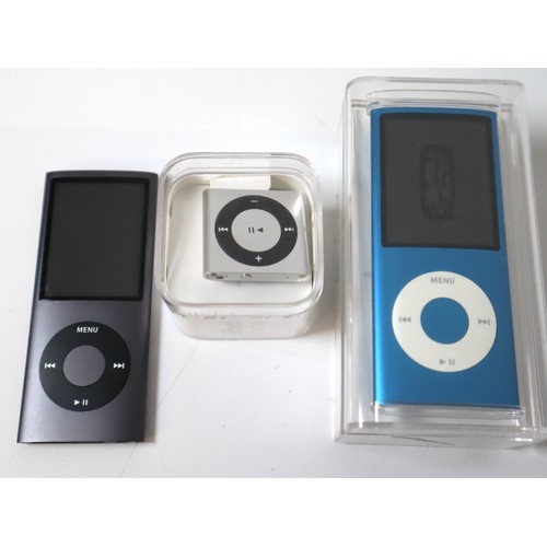 80 - Three Apple iPods 20GB/40GB/60GB + two iPod Nanos & iPod Shuffle