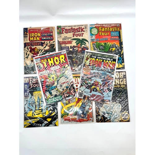 138 - A group of 1960's -70's Marvel comics including Thor, Iron Man, Fantastic Four, Human Torch, Doctor ... 