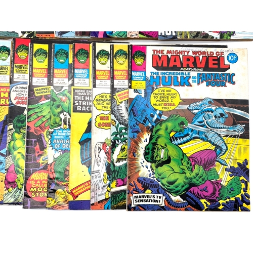 142 - A group of 30 1970's The Mighty World of Marvel featuring Incredible Hulk Issues 273, 298, 299, 300,... 