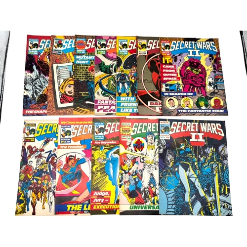 143 - A group of 12 1980's Secret Wars II Comics