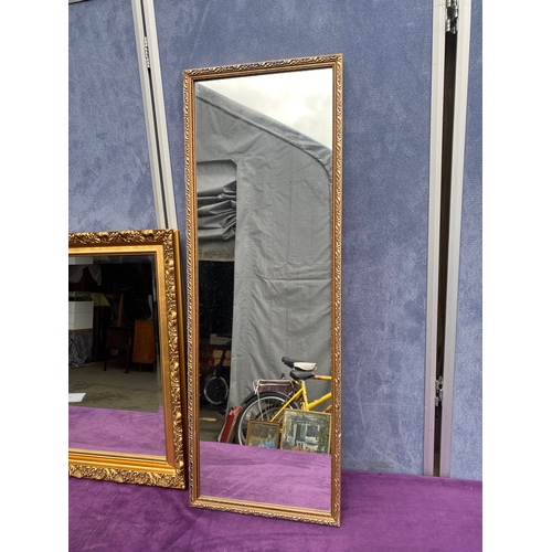 696 - Two gilt framed mirrors