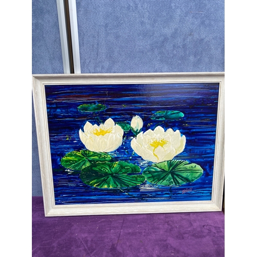 714 - Two floral inspired signed paintings