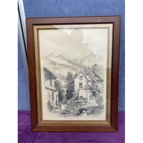 716 - Interesting Vintage signed sketch 1869