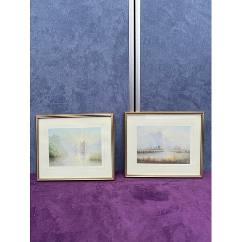 721 - A pair of prints 'Windmill' and 'Sailing' by David Dane