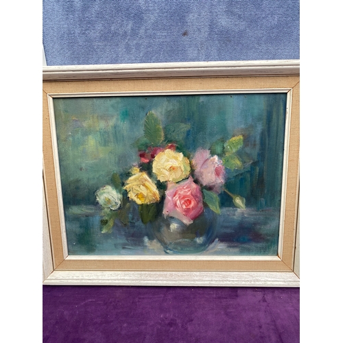 731 - Two Original unsigned Still life Oil paintings