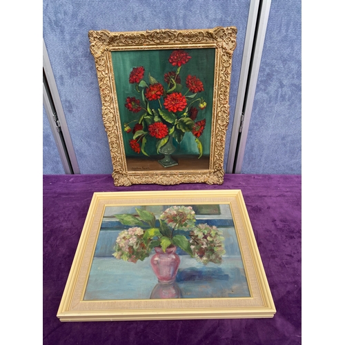 733 - Two Original still life Oil paintings. One signed Jessica Piper